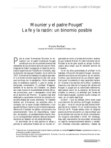 Mounier y el padre Pouget* La fe y la razón: un binomio posible