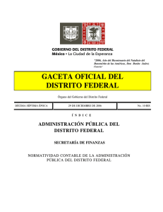 gaceta oficial del distrito federal - Secretaría de Finanzas del Distrito