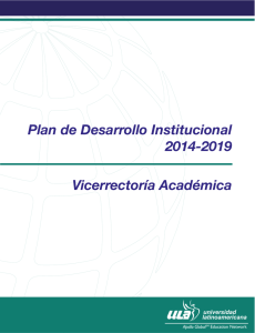 Plan de Desarrollo Institucional - Universidad Latinoamericana I ULA