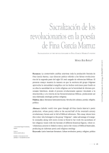 Sacralización de los revolucionarios en la poesía de Fina García