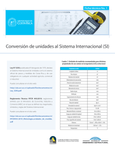 Conversión de unidades al Sistema Internacional (SI)