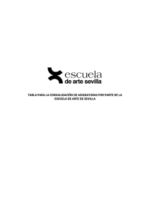 consultar tabla - Escuela de Arte de Sevilla
