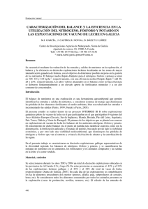 caracterización del balance y la eficiencia en la utilización