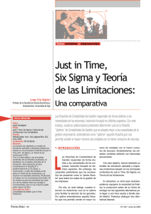 Just in Time, Six Sigma y Teoría de las Limitaciones