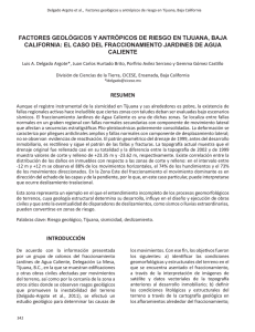 factores geológicos y antrópicos de riesgo en tijuana, baja california