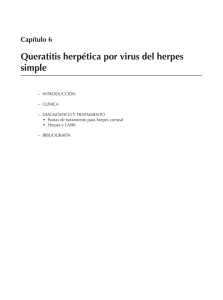 Capítulo 6 Queratitis herpética por virus del herpes simple