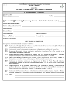 solicitud - Puerto Rico Industrial Development Company