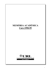 MEMÒRIA ACADÈMICA Curs 1998-99