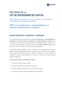 reforma de la ley de sociedades de capital