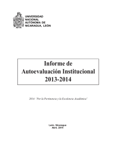 Informe de Autoevaluación Institucional 2013-2014
