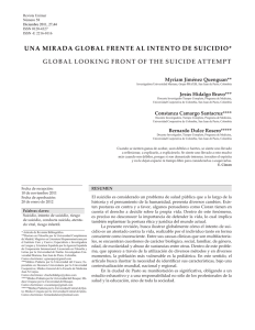 UNA MIRADA GLOBAL FRENTE AL INTENTO DE SUICIDIO