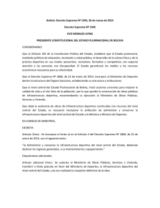 Bolivia: Decreto Supremo Nº 1945, 26 de marzo de 2014 Decreto