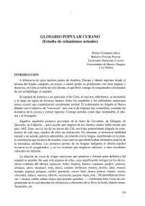 Glosario Popular Cubano: Cubanismos Actuales
