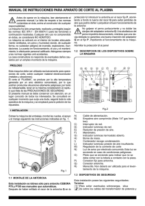 manual de instrucciones para aparato de corte al plasma