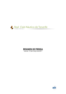 Portadilla RCNT - Real Club Náutico de Tenerife