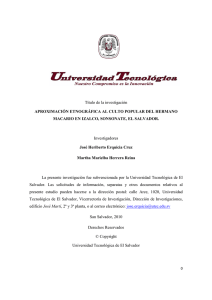 Aproximación etnográfica en Izalco - Universidad Tecnológica de El