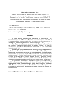 Libertad, orden y autoridad. Algunos avances sobre las