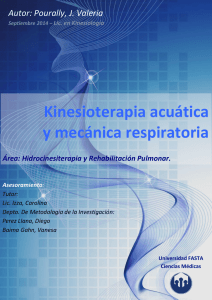 Kinesioterapia acuática y mecánica respiratoria