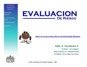 Evaluación de riesgo de proyectos - Pontificia Universidad Javeriana