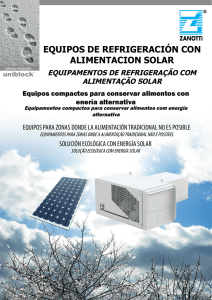 equipos de refrigeración con alimentacion solar