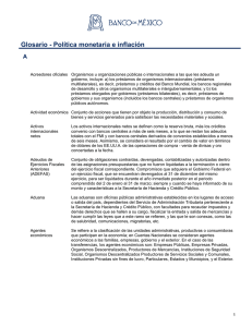 Glosario Política monetaria e inflación - TMyPF-UNAM