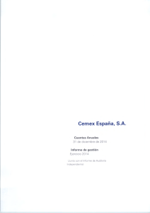 Cuentas anuales Cemex España SA 2014