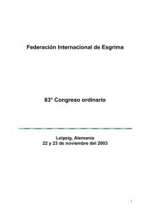 Federación Internacional de Esgrima 83° Congreso ordinario