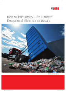 Hiab Multilift XR18S – Pro Future™ Excepcional eficiencia de trabajo