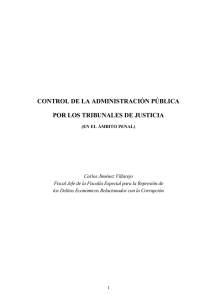 Control de la Administración Pública por los Tribunales de Justicia