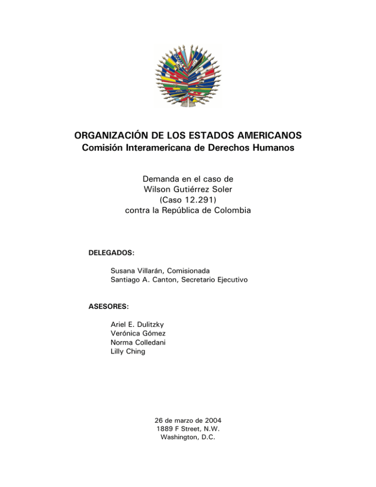 demanda de la comisin interamericana de derechos humanos