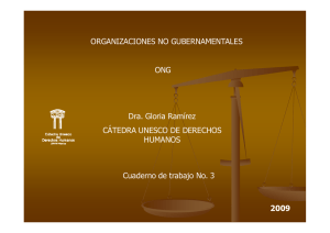 2.1 Ramírez, Gloria. “Organizaciones no gubernamentales, ONG”