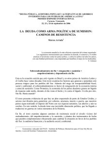 la deuda como arma política de sumision: caminos de