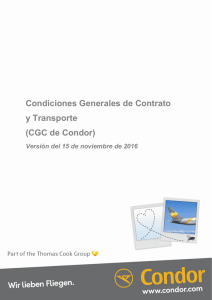 Condiciones Generales de Contrato y Transporte