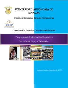 Programa de orientación educativa - Dirección General de Escuelas
