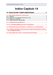 14. Educación Complementaria