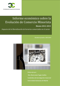 Informe económico sobre la Evolución de Comercio
