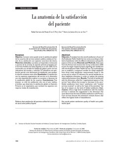 La anatomía de la satisfacción del paciente