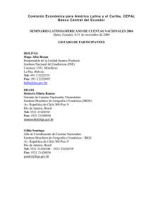 Lista de participantes - Comisión Económica para América Latina y