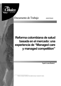 Reforma colombiana de salud basada en el mercado