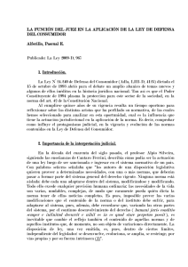 La función del juez en la aplicación de la ley de defensa del