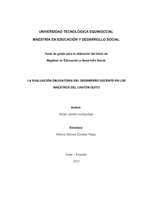 universidad tecnológica equinoccial maestría en educación y