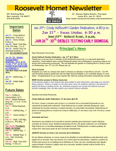 Roosevelt Hornet Newsletter - San Leandro Unified School District