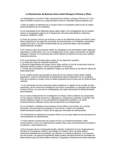 La Declaración de Buenos Aires sobre Ensayos Clínicos y