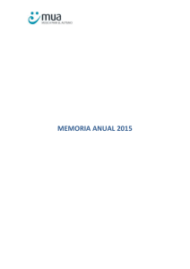 Memoria Anual 2015 - Música para el Autismo