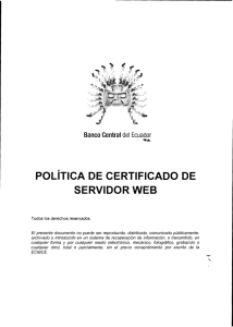 política de certificado de servidor web