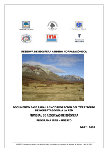 reserva de biosfera andino norpatagónica documento base para la