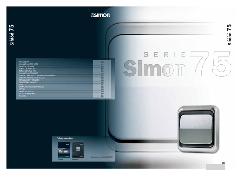 SIMON 75 Marco para 1 Elemento 80x88 mm Cromado