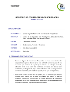 REGISTRO DE CORREDORES DE PROPIEDADES Boletín 6228-03