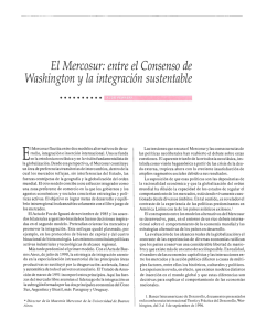 El Mercosur: entre el Consenso de Washington y la integración