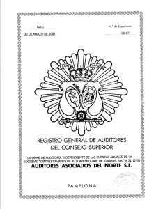 I REGISTRO GENERAL DE AUDITORES DEL CONSEJO SUPERIOR